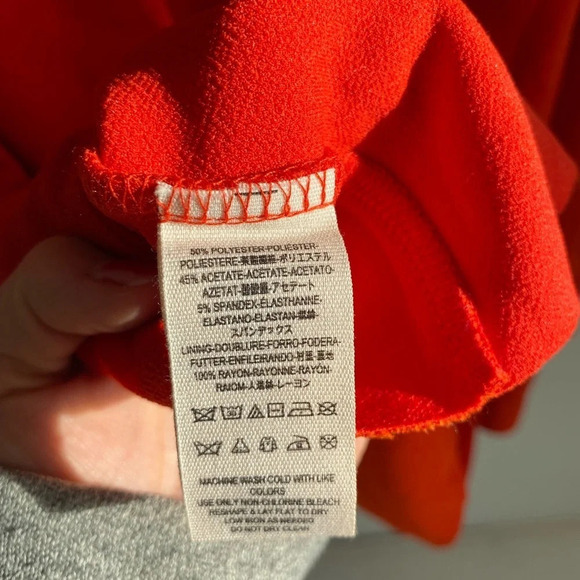 FREE People 70’s Orange Deep V Bell Sleeve Mini Dress Size S - Picture 11 of 12